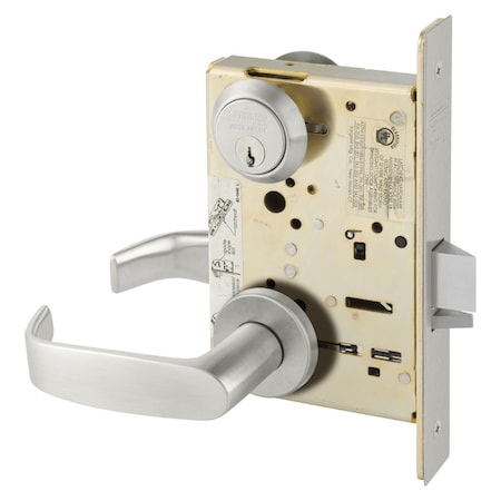 Sargent Grade 1 Asylum or Institution Mortise Lock, L - Lever, LN - Rose, Field Reversible, Conventional Cyl 8217 LNL 32D